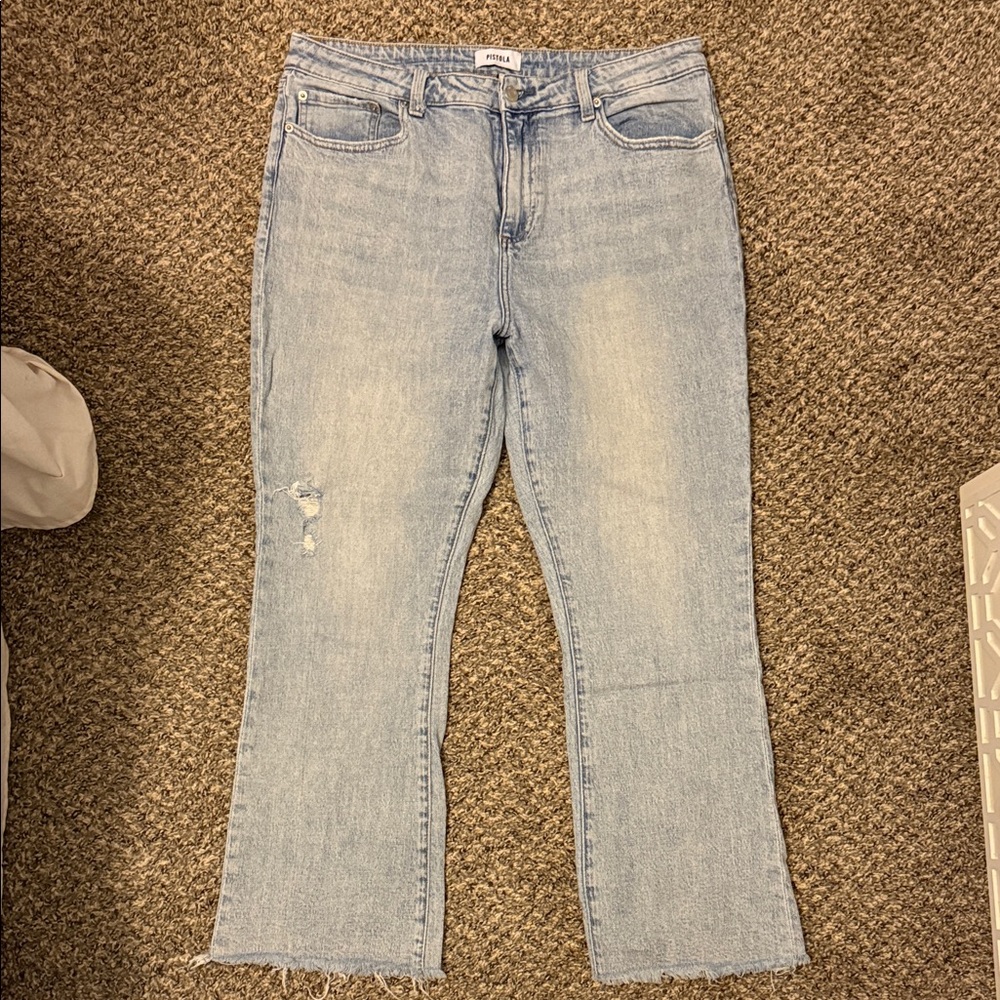 Pistola Light Blue Straight Leg Jeans